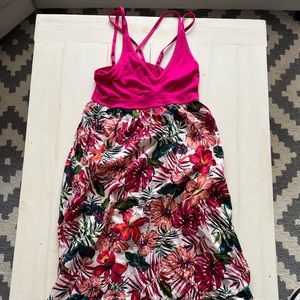 long floral old navy dress size M